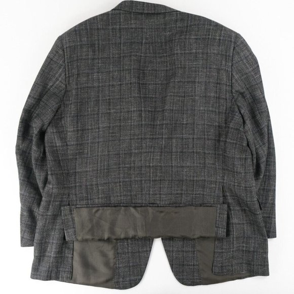 Modern Hickey Freeman Custom Sport Coat Men 53R Knit Wool USA Suit Jacket Gray - Picture 3 of 12